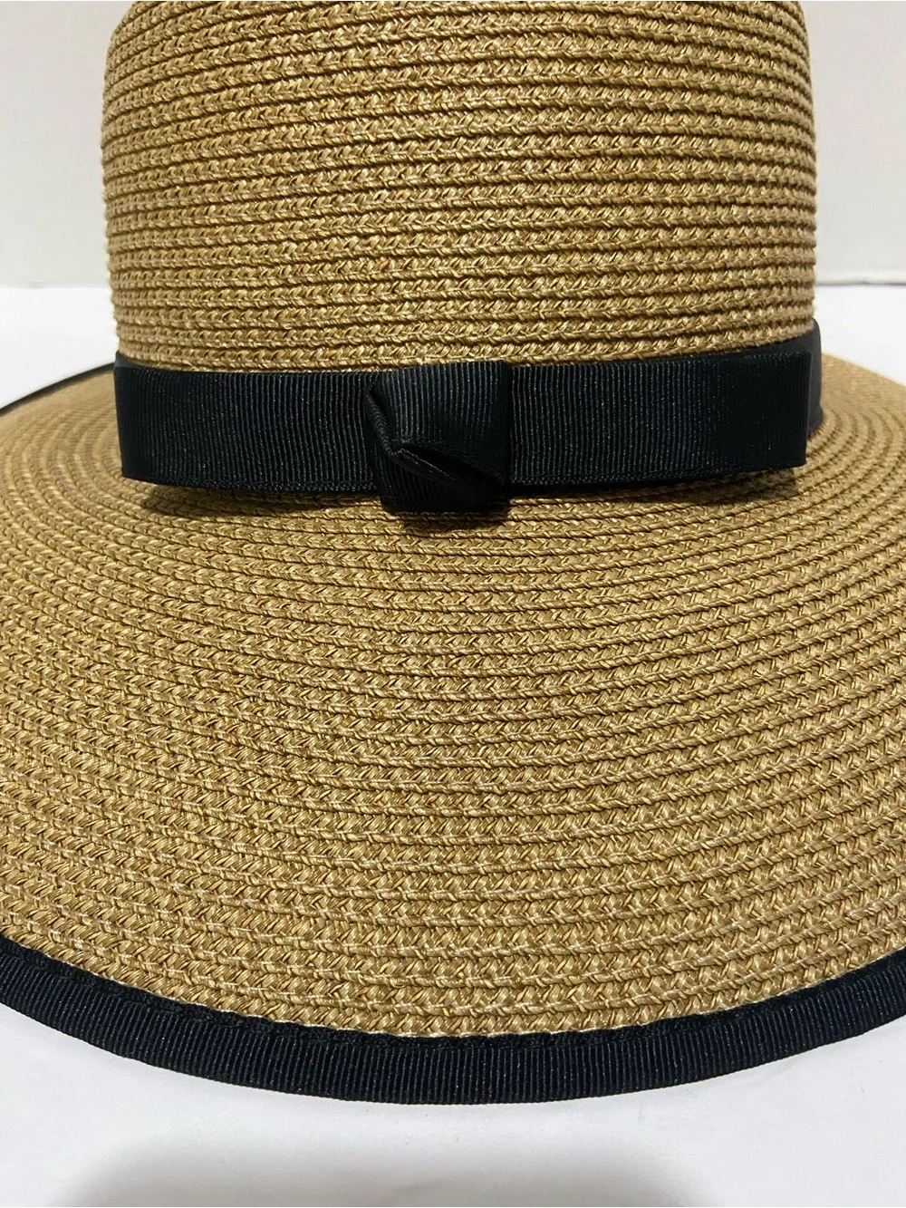 Eric Javits Squishee Cap Sun Visor Natural Black OS Adjustable - Picture 3 of 11